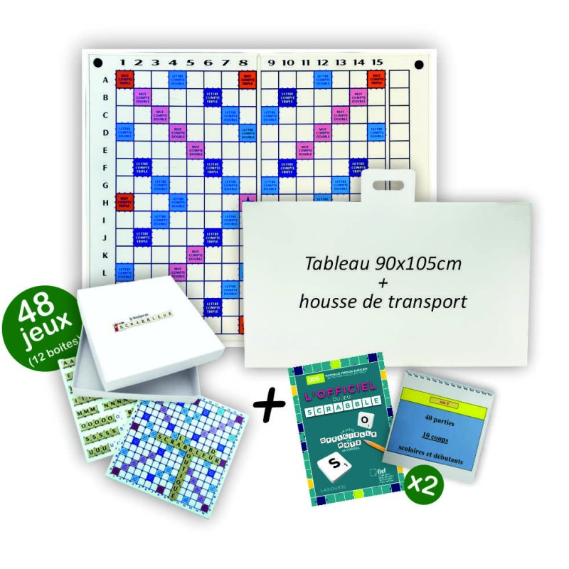 Pack 2 Classes – Matériel de Jeu de Scrabble pour 50 à 100 Élèves