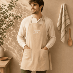 Tablier "JE SUIS AU TOP AUSSI EN CUISINE"