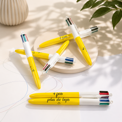 Stylo 4 couleurs "4 fois plus de tops"