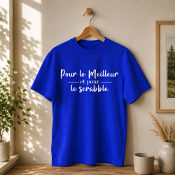 Tee shirt "Pour le meilleur et pour le Scrabble" - Mixte
