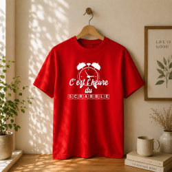 Tee shirt "C'est l'heure du scrabble" - Mixte