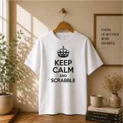Tee shirt "Keep calm and Scrabble" - Mixte