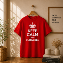 Tee shirt "Keep calm and Scrabble" - Mixte