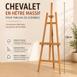Chevalet Hêtre Massif 3 pieds