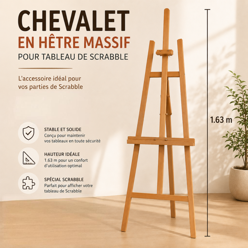 Chevalet Hêtre Massif 3 pieds