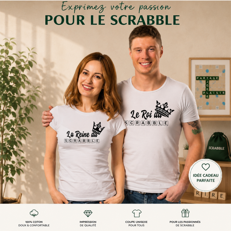 Tee shirt "Les rois du Scrabble"
