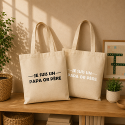 Sac "Je suis un papa or père"