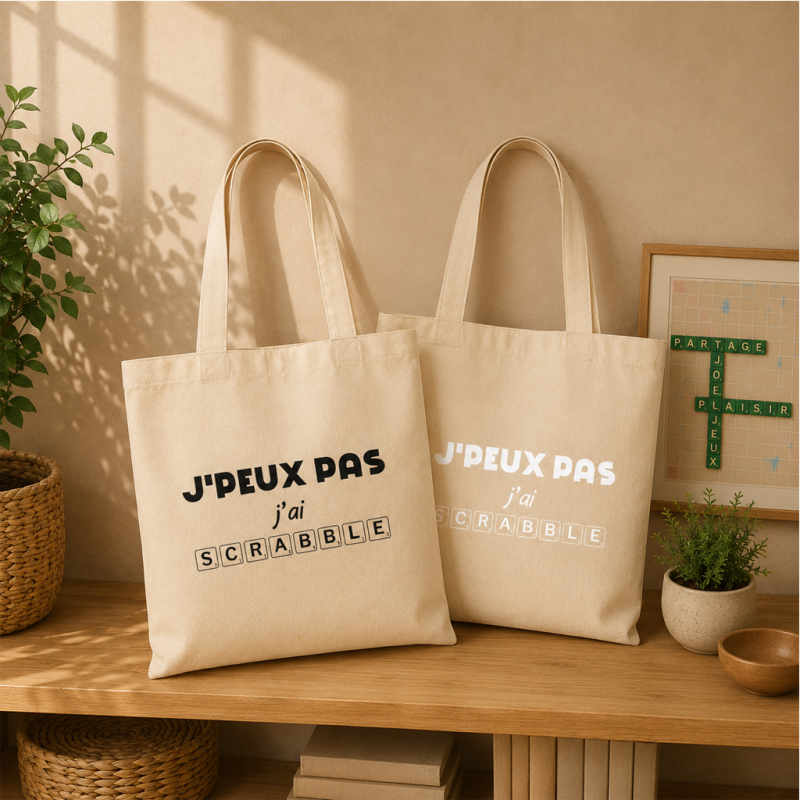 Sacs shopping "J'peux pas j'ai Scrabble"