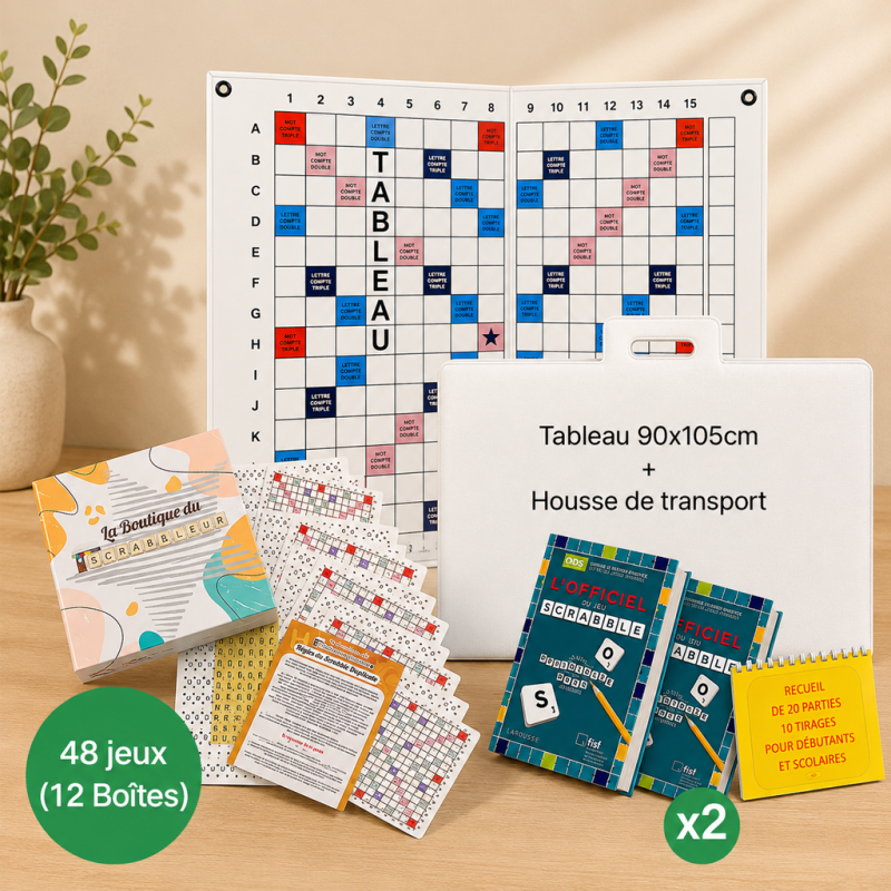 Pack 2 Classes – Matériel de Jeu de Scrabble pour 50 à 100 Élèves