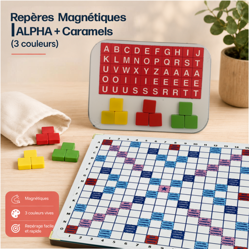 Repères alpha + caramels 3 couleurs