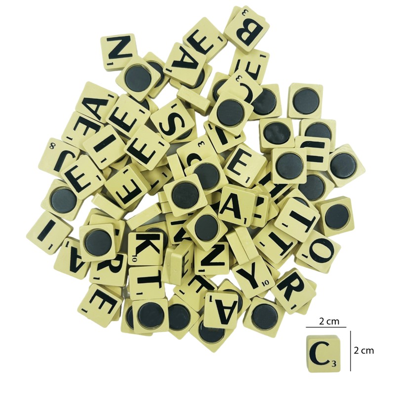 Lettres magnétiques 2x2 cm