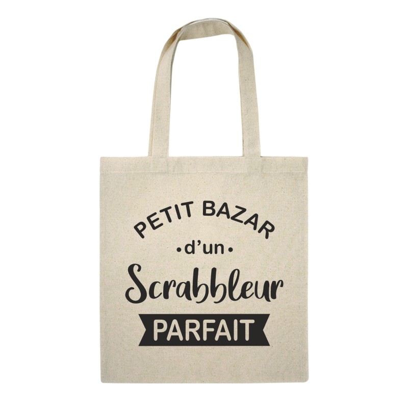 Sac shopping "Petit bazar d'un scrabbleur"