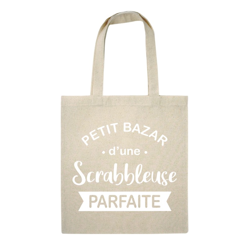 Sac shopping "Petit bazar d'une scrabbleuse"